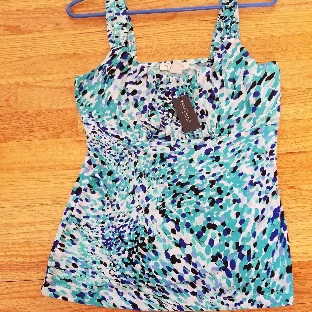 [WHBM] Sleeveless Sea Glass Top